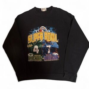 Vintage Denver Broncos Sweater Mens Extra Large Super Bowl XXXII 98 Vs Packers